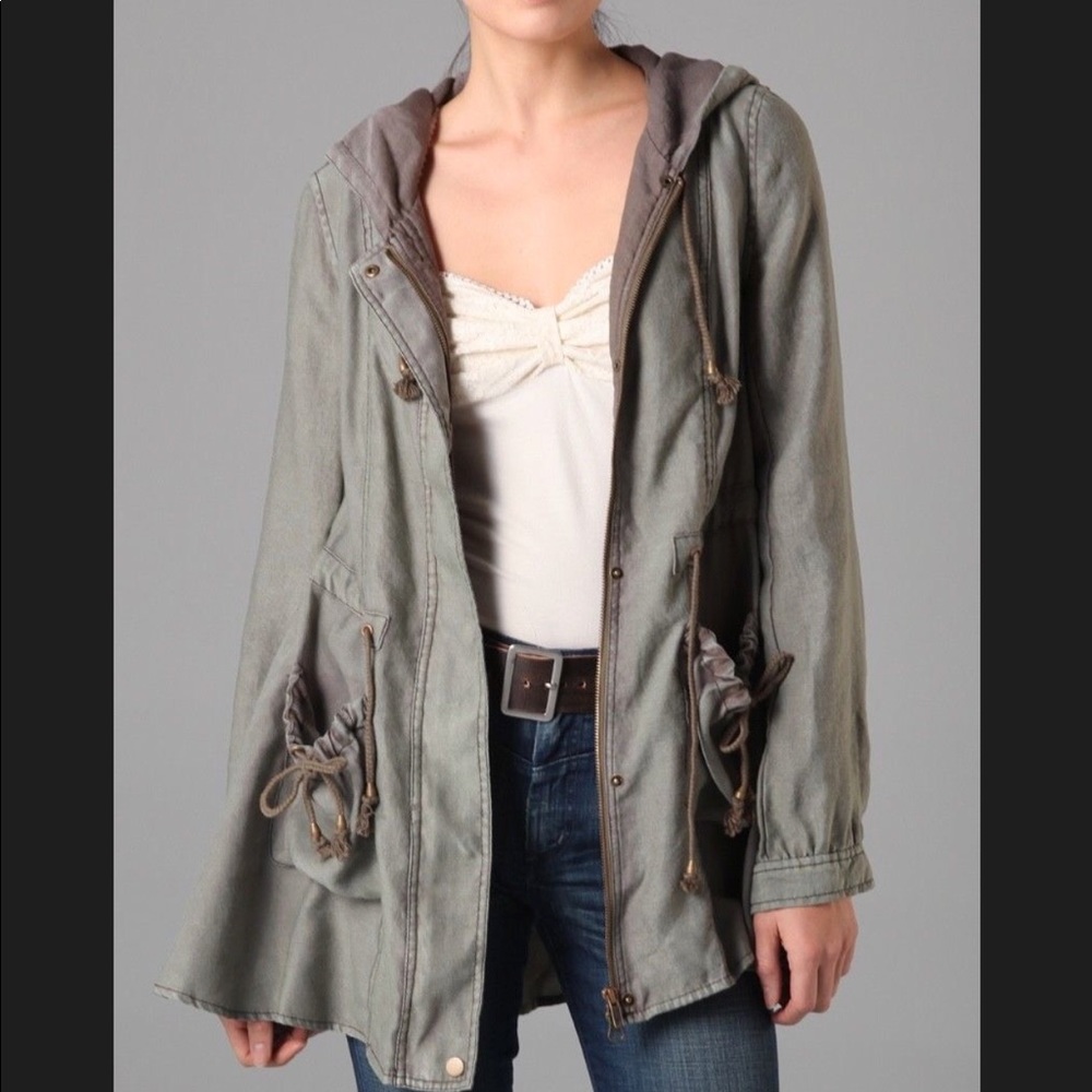 Free People Full Sweep Hooded Anorak Parka Jacket